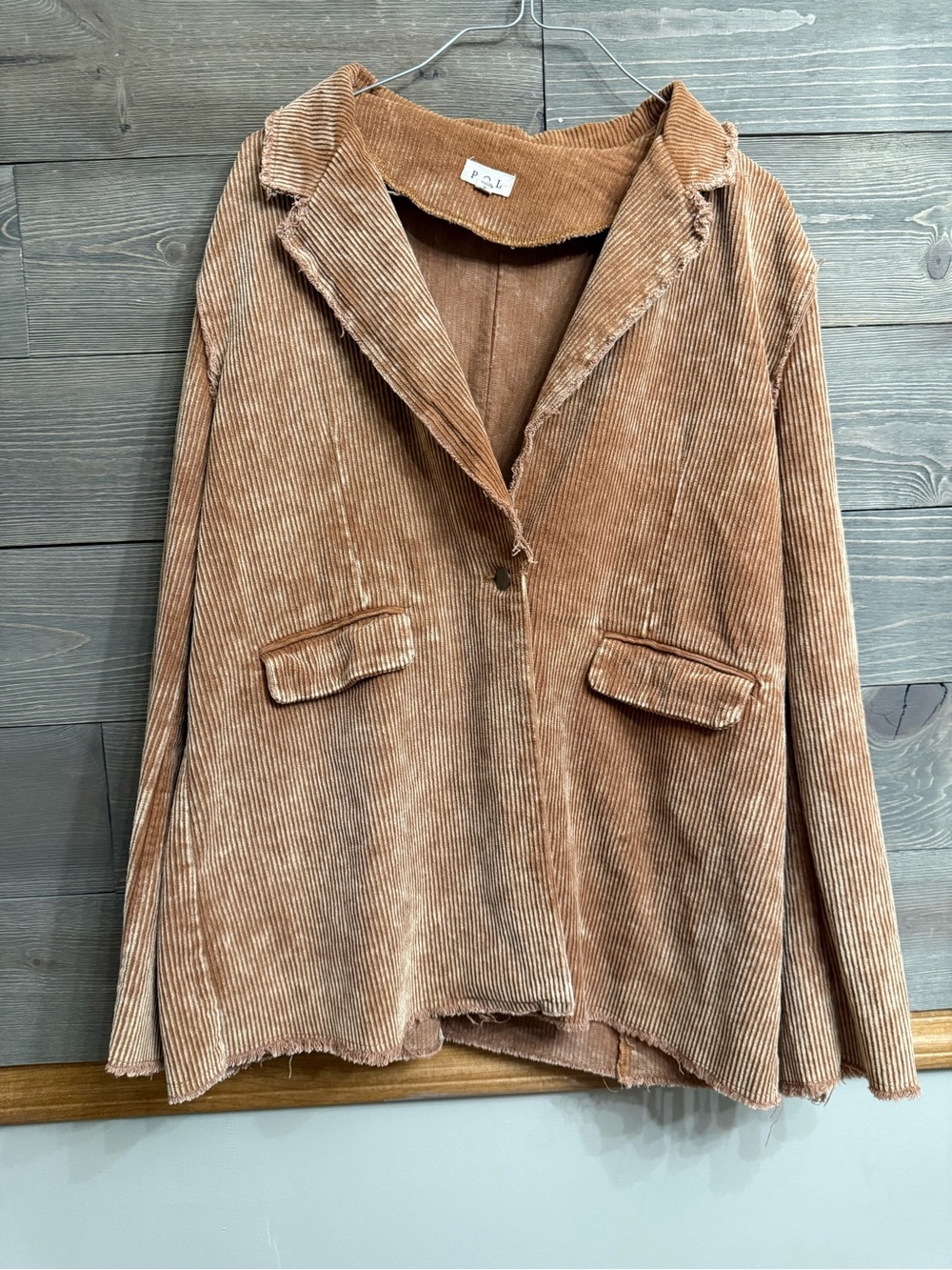 POL Brown Corduroy Oversized Jacket Size L